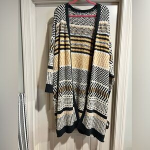 3x long cardigan duster